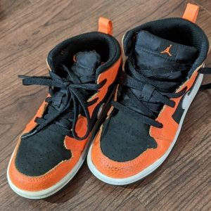 Orange Air Jordan Nike sneakers